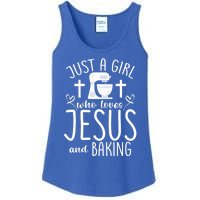 Just A Who Love Jesus And Baking Gift Ladies Essential Tank