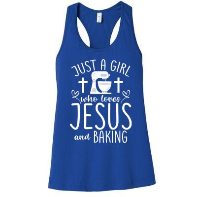 Just A Who Love Jesus And Baking Gift Women's Racerback Tank