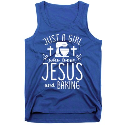 Just A Who Love Jesus And Baking Gift Tank Top