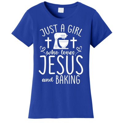 Just A Who Love Jesus And Baking Gift Women's T-Shirt