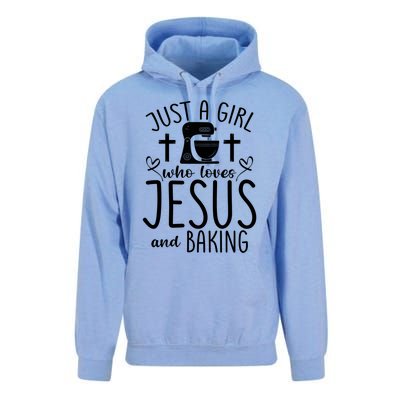 Just A Who Love Jesus And Baking Gift Unisex Surf Hoodie