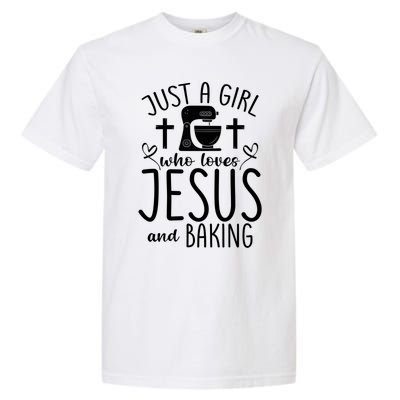 Just A Who Love Jesus And Baking Gift Garment-Dyed Heavyweight T-Shirt