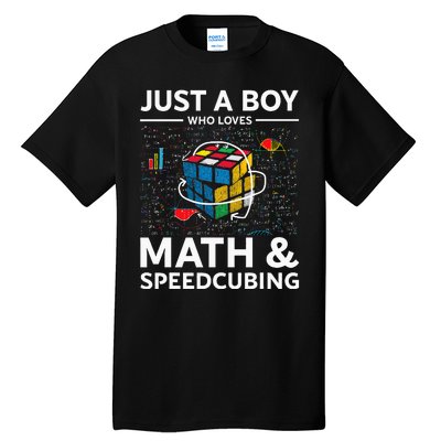 Just A  Who Loves Math And Speedcubing Funny Puzzle Tall T-Shirt