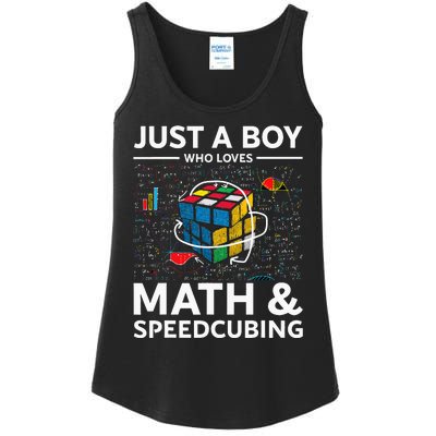 Just A  Who Loves Math And Speedcubing Funny Puzzle Ladies Essential Tank