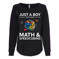 Just A  Who Loves Math And Speedcubing Funny Puzzle Womens California Wash Sweatshirt