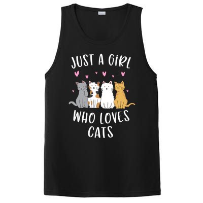 Just A Who Loves Cats Cute Cat Lover Meaningful Gift PosiCharge Competitor Tank