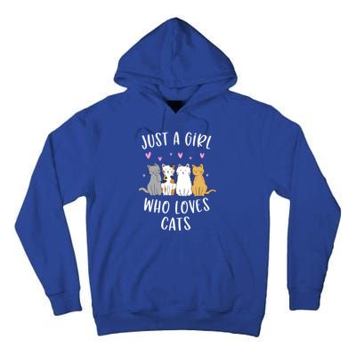 Just A Who Loves Cats Cute Cat Lover Meaningful Gift Tall Hoodie