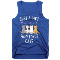 Just A Who Loves Cats Cute Cat Lover Meaningful Gift Tank Top