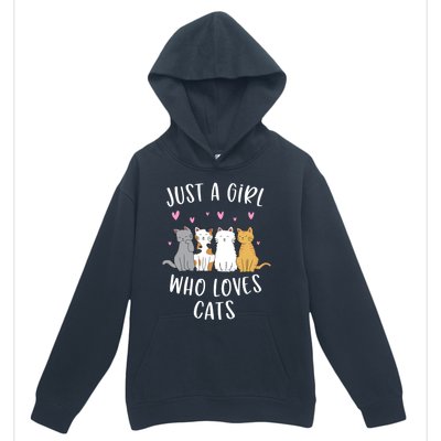 Just A Who Loves Cats Cute Cat Lover Meaningful Gift Urban Pullover Hoodie