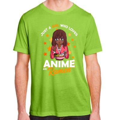 Just A Who Loves Anime And Ra Bowl Japanese Noodles Gift Adult ChromaSoft Performance T-Shirt