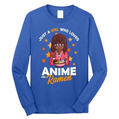 Just A Who Loves Anime And Ra Bowl Japanese Noodles Gift Long Sleeve Shirt