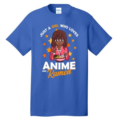 Just A Who Loves Anime And Ra Bowl Japanese Noodles Gift Tall T-Shirt