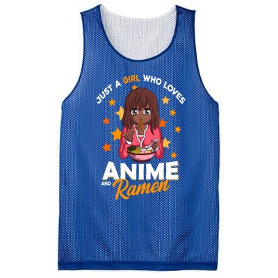 Just A Who Loves Anime And Ra Bowl Japanese Noodles Gift Mesh Reversible Basketball Jersey Tank