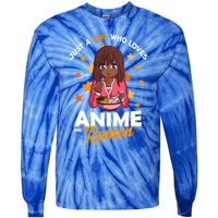 Just A Who Loves Anime And Ra Bowl Japanese Noodles Gift Tie-Dye Long Sleeve Shirt