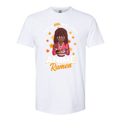 Just A Who Loves Anime And Ra Bowl Japanese Noodles Gift Softstyle CVC T-Shirt