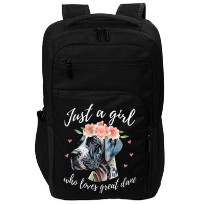 Just A Who Loves Great Danes Funny Great Dane Owner Impact Tech Backpack