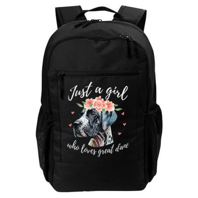 Just A Who Loves Great Danes Funny Great Dane Owner Daily Commute Backpack