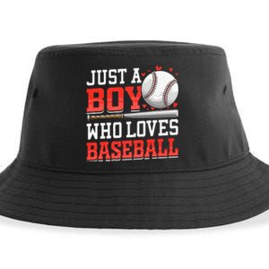 Just A Who Loves Baseball American Sport Sustainable Bucket Hat