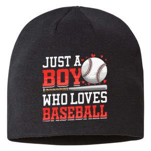 Just A Who Loves Baseball American Sport Sustainable Beanie