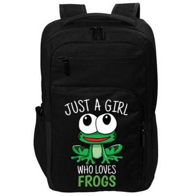 Just A Who Loves Frog Cute Frog Gift Impact Tech Backpack