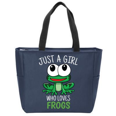 Just A Who Loves Frog Cute Frog Gift Zip Tote Bag