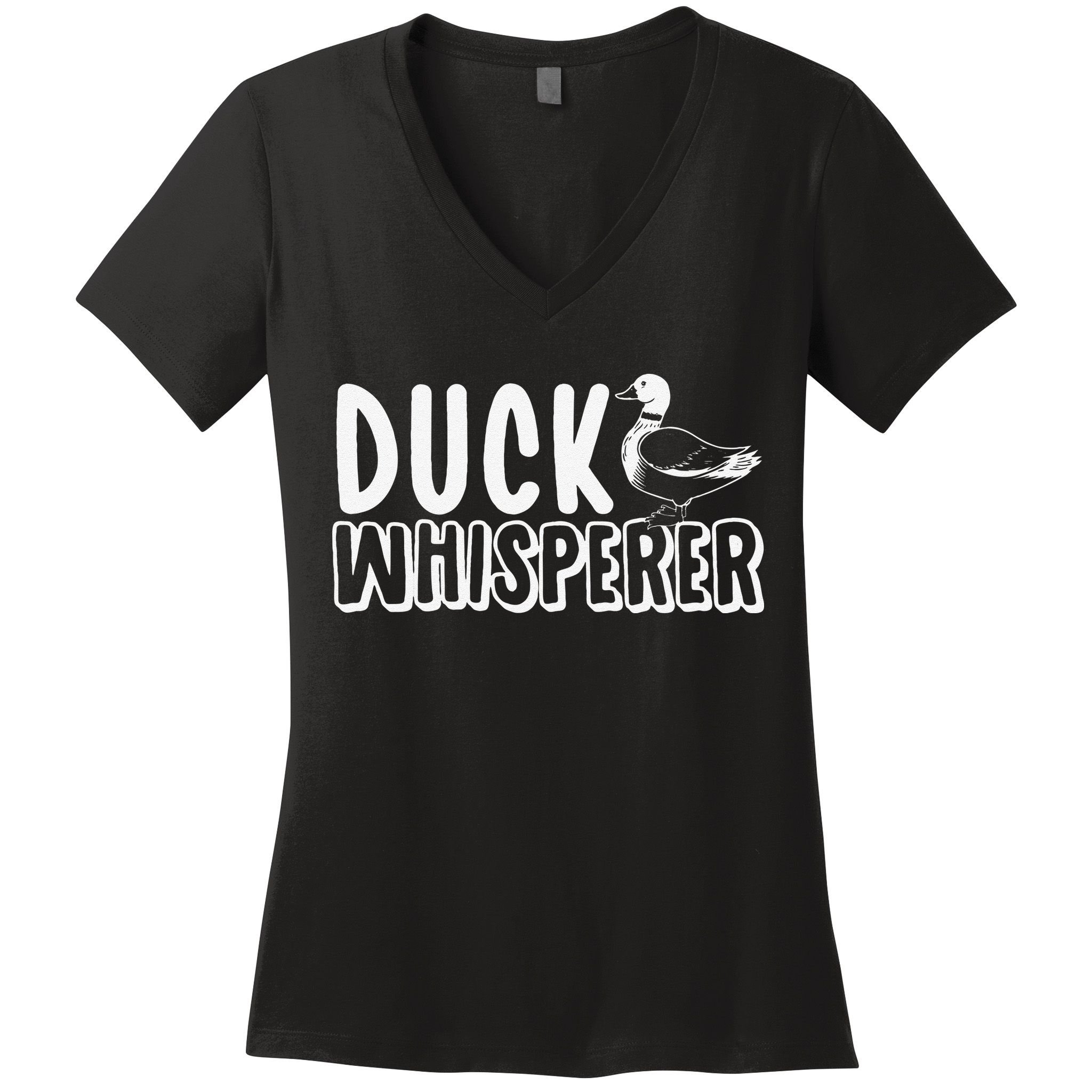 Just a  Who Loves Ducks Cute Duck Lover Owner  Women's V-Neck T-Shirt