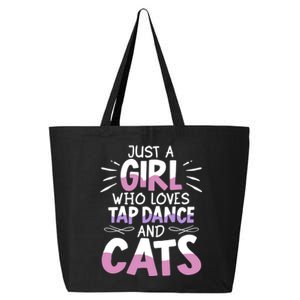 Just A Who Loves Tap Dance And Cats Tap Dancing Cute Gift 25L Jumbo Tote