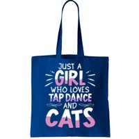 Just A Who Loves Tap Dance And Cats Tap Dancing Cute Gift Tote Bag