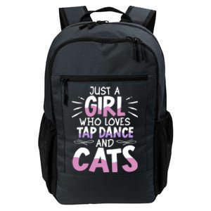 Just A Who Loves Tap Dance And Cats Tap Dancing Cute Gift Daily Commute Backpack