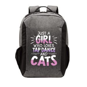 Just A Who Loves Tap Dance And Cats Tap Dancing Cute Gift Vector Backpack