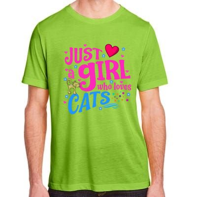 Just A Who Loves Cats Gift Adult ChromaSoft Performance T-Shirt