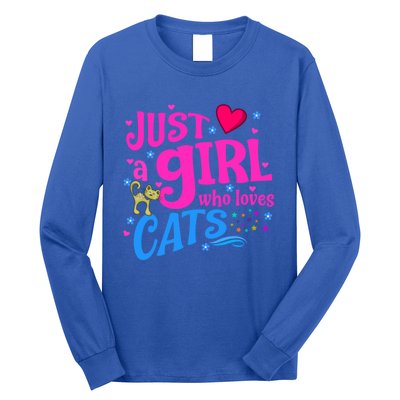 Just A Who Loves Cats Gift Long Sleeve Shirt