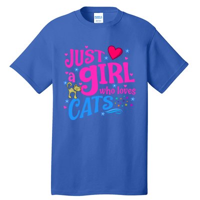 Just A Who Loves Cats Gift Tall T-Shirt