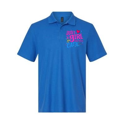 Just A Who Loves Cats Gift Softstyle Adult Sport Polo