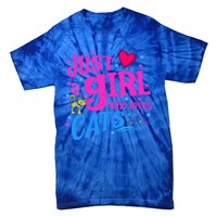 Just A Who Loves Cats Gift Tie-Dye T-Shirt