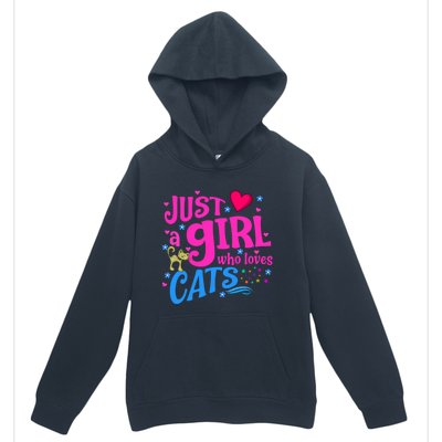 Just A Who Loves Cats Gift Urban Pullover Hoodie