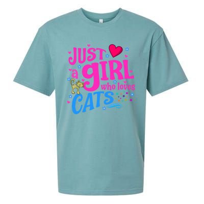 Just A Who Loves Cats Gift Sueded Cloud Jersey T-Shirt