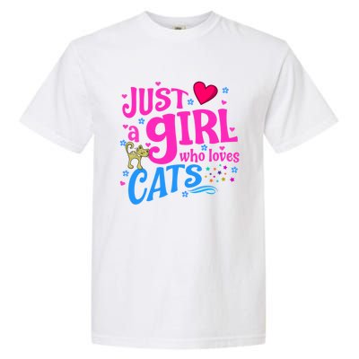 Just A Who Loves Cats Gift Garment-Dyed Heavyweight T-Shirt