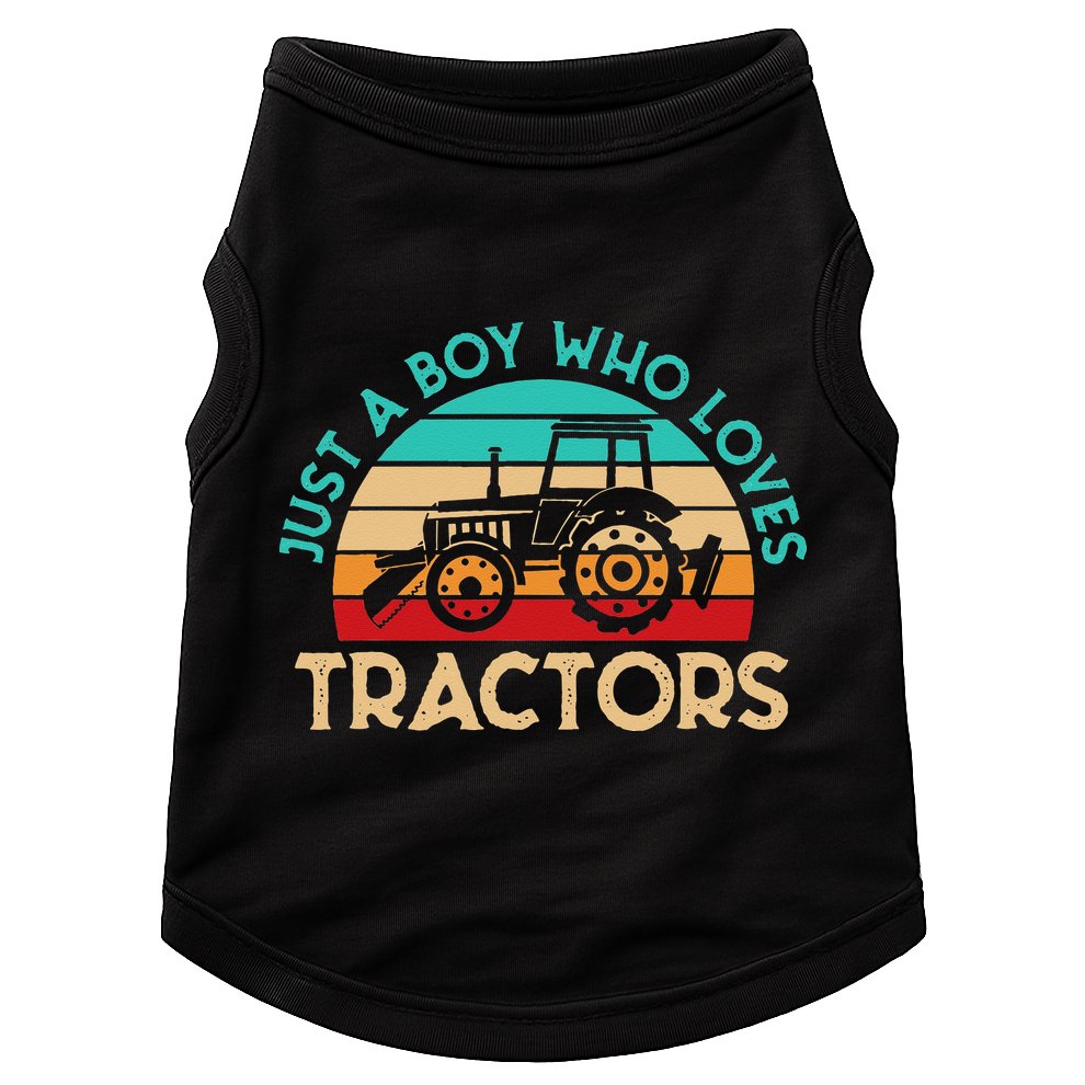 Just A Who Loves Tractors Farmer Doggie Tank