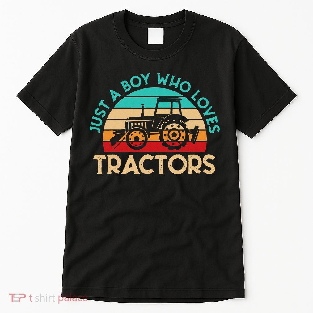 Just A Who Loves Tractors Farmer Tall T-Shirt