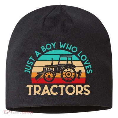 Just A Who Loves Tractors Farmer Sustainable Beanie