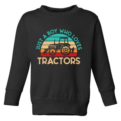 Just A Who Loves Tractors Farmer Toddler Sweatshirt