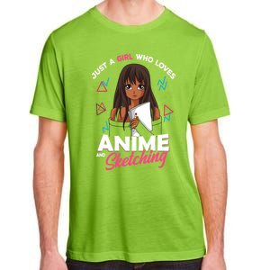 Just A Who Loves Anime And Sketching Anime Lover Cute Gift Adult ChromaSoft Performance T-Shirt