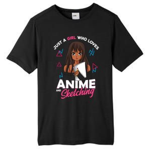 Just A Who Loves Anime And Sketching Anime Lover Cute Gift Tall Fusion ChromaSoft Performance T-Shirt