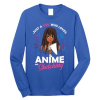 Just A Who Loves Anime And Sketching Anime Lover Cute Gift Long Sleeve Shirt