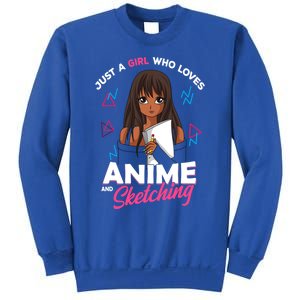 Just A Who Loves Anime And Sketching Anime Lover Cute Gift Sweatshirt