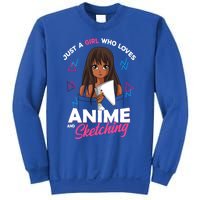 Just A Who Loves Anime And Sketching Anime Lover Cute Gift Sweatshirt