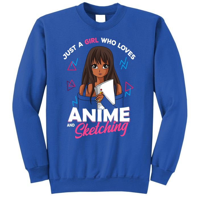 Just A Who Loves Anime And Sketching Anime Lover Cute Gift Sweatshirt