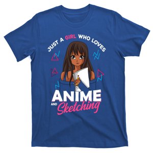 Just A Who Loves Anime And Sketching Anime Lover Cute Gift T-Shirt