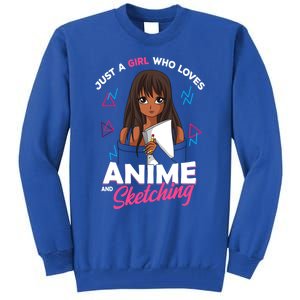 Just A Who Loves Anime And Sketching Anime Lover Cute Gift Tall Sweatshirt